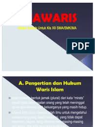 Ilmu waris dalam disiplin ilmu fiqih bisa disebut juga dengan ilmu faraidh atau ilmu mawaris. Mawaris Soleh