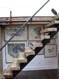 I Think This Is The Closest To What We Are Looking For A Barnwood Color So Perhaps Slightly Browner Than We Ve Be Rustic Stairs Floating Stairs Stairs Design