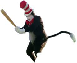 Cat In The Hat With A Bat Cat In The Hat Memes Funny Relatable Memes Funny Animal Memes