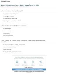 Worksheet On Safety Rules For Kindergarten And Quiz Worksheet Home Safety Ideas Facts For Kids Study In 2020 Facts For Kids Kids Study Safety Rules