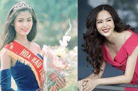 Thu thủy khi đăng quang hoa hậu năm 1994. Hont5frfngemom