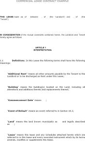 Free Pennsylvania Commercial Lease Contract Example - docx | 98KB ...