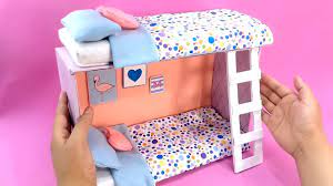 How To Make Miniature Bunk Bed With A Shoebox Youtube … it fits the dolls, is great quality, and i love that it comes with a mattress, pillow and blanket for each bed.…