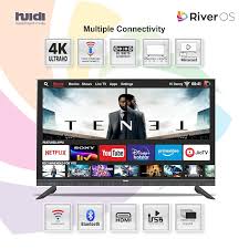 HUIDI 140 cm (55 inches) Bezelless Series 4K Ultra HD LED Smart Android TV