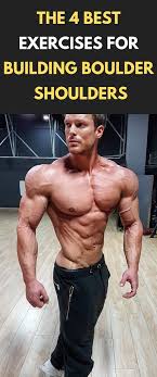 The 4 Best Exercises For Building Boulder Shoulders Bodybuilding Fitness Mus Shoulder Workout Bodybuilding Shoulder Workouts For Men Shoulder Workout Women