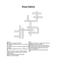 Oct 15, 2021 · there are many categories of workplace safety crossword puzzles printable. Road Safety Crossword