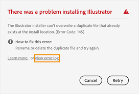 Click the collect logs option on the installation details pane. Fix Download Install Or Update Errors For Your Adobe Apps