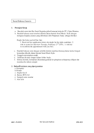 Berikut adalah beberapa jenis dan contoh surat resmi dalam bahasa inggris yang bisa anda jadikan bahan referensi dalam menulis surat resmi. 16 Contoh Surat Balasan Bentuk Block Style Kumpulan Contoh Surat