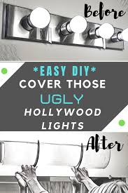 20 Linen Shade Covers Hollywood Lights A 2 Or 3 Bare Bulb Bath Light Fixture Upgrade With Linen Shade And Metallic Finish Brackets In 2020 Hollywood Lights Light Fixture Makeover Light Fixtures