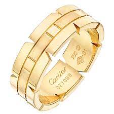 Cartier Men S Gold Tank Francaise Band Ring From A Unique Collection Of Vintage Band Rings At Https Www 1stdib Cartier Men Cartier Wedding Bands Mens Gold