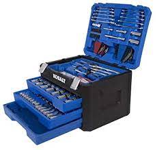 I wanted get a craftsman but i caved when i saw the lower price on that stanley set. Kobalt 227 Piece Standard Sae And Metric Polished Chrome Mechanic S Tool Set Amazon Com