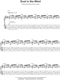 Kansas dust in the wind tab. Digital Sheet Music At Musicnotes