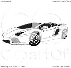 The lamborghini aventador is a sports car that was launched by lamborghini at the geneva motor show on february 28 2011 5. Sports Car Clipart Black And White Novocom Top