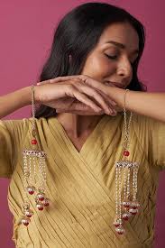 Swastik, Ganesha & Om Charms Kaleere With Red Pearls, Traditional Indian  Wedding Charms, Religious Wedding Kaleera Indian Punjabi Weddings