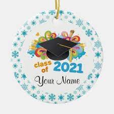 Class Of 2021 Custom Graduation Gift Ceramic Ornament Zazzle Com Custom Graduation Gift Graduation Gifts Ceramic Ornaments