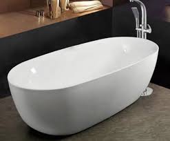 Chic master bathroom boasts oval freestanding tub and a brass vintage tub filler placed under a. Eden Acrylic Freestanding Tub 1500x750x580mm