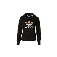 Black And Gold Adidas Zip Up Hoodie Adidas Originals Trefoil Hood Sweatshirt Black Gold Zalando De 130 Liked On Polyvore With Images Adidas Sweater Adidas Outfit Clothes
