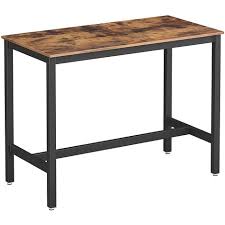 Wood table with drawers & baskets 5 stars (2) was: Vasagle Bar Table Industrial Kitchen Table Dining Table With Solid Metal Frame For Cocktails Bar Party Cellar Restaurant Living Room Wood Look 120 X 60 X 90 Cm By Songmics Lbt91x Wood Look