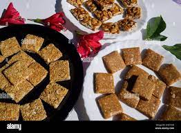 Crushed peanut chikki hi-res stock photography and images - Alamy