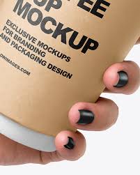 Coffee Cup In A Hand Mockup In Cup Bowl Mockups On Yellow Images Object Mockups
