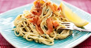 Laxpasta Med Citron Och Wasabi Recept Laxpasta Recept Skaldjur Recept