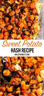 Sweet Potato Breakfast Hash Recipe With Caramelized Garlic And Onion So Much Flavor T Sweet Potato Breakfast Hash Sweet Potato Hash Recipe Sweet Potato Hash