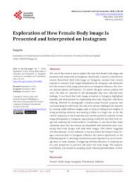 Clinical observation or scientific validation? Pdf Exploration Of How Female Body Image Is Presented And Interpreted On Instagram
