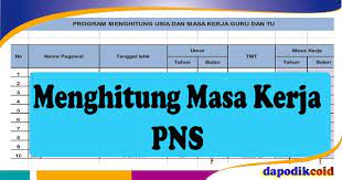 Maybe you would like to learn more about one of these? Cara Otomatis Menghitung Masa Kerja Pns Bagi Guru Dan Pegawai Dengan Menggunakan Excel Terbaru Dapodik Co Id