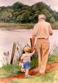 Grandpa And Grandson Art Toddler Boy Art Print Gift For Etsy Boy Art Grandkids Photography Watercolor Art Prints