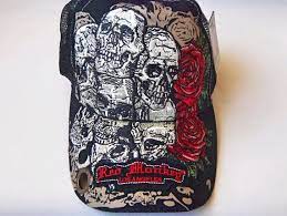 Red Monkey Los Angeles Embroidered Skulls Roses Cap Trucker Hat Nos W Tag Skulls And Roses Embroidered Embroidered Cap