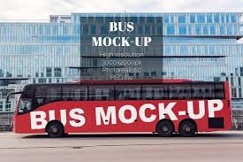 Bus Mockup 50 Free Bus Advertising Psd In 2020 Bus Advertising Mocking Business Illustration