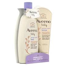 Realistically, rubbing your baby down with lotion will comfort and hopefully calm. Aveeno Baby Calming Comfort Bath Lotion Set Night Time Baby Skin Care Products With Natural Oat Extract Lavender Vanilla Scents Paraben Free 2 Items Conavenca