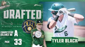 The 2021 mlb draft has been pushed back from june to sunday july 11th to tuesday july 13th, 2021. Tyler Black Drafted 33rd Overall By Milwaukee Brewers In 2021 Mlb Draft Wright State University Athletics