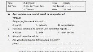 « rpp 1 lembar revisi 2020 pjok kelas vii. Soal Penilaian Kelas 1 Tema 1 Subtema 1 Dan 2 Kunci Jawaban Sekolahdasar Net