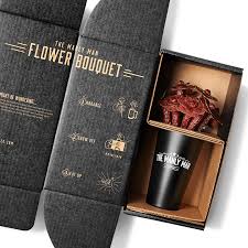 Manly man beef jerky flower bouquets are 100% edible and truly are made for that rugged one of a kind, hammer swinging, ipa drinking, duck hunting i was so surprised when i got these flowers! Beef Jerky Flowers Pint Glass Vase Manly Man Co