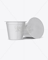 Download K Cup Pods Mockup Eye Level Shot In Cup Bowl Mockups On Yellow Images Object Mockups PSD Mockup Templates