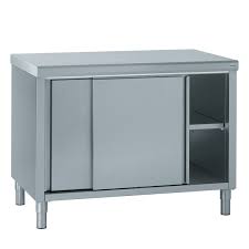 Un meuble haut de 80 cm avec 2 portes + étagère la façade de la porte est de couleur mate (non brillant) pour moins de salissures. Tournus Equipement Nos Meubles Neutres En Inox