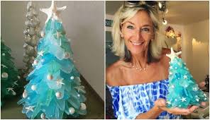 No two are exactly alike. Woman Hand Makes Sea Glass Christmas Trees And We Are All Obsessed Crafty Morning