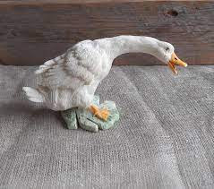 Vintage Goose Figurine Made In Italy Hand Painted Bird Goose Etsy Easter Photo Props Rustic Table Centerpieces Hand Painted