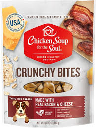 Homemade low calorie dog treat recipes. Chicken Soup For The Soul Crunchy Bites Bacon Cheese Dog Treats Chewy Com
