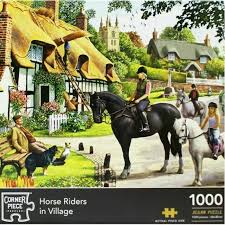 Welcome to our kind social community with jigsaw puzzles and puzzlers from all and if you join jigidi, you can also save your progress, create your own puzzles and communicate with your fellow puzzlers ❤️. Corner Piece Puzzles Horse Riders In Village Jigsaw Puzzle For Sale Online Ebay