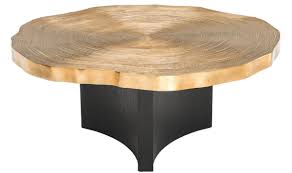 A chairside table placed next to your favorite recliner is the perfect place to put a lamp and create a comfy reading nook. Casa Padrino Luxury Coffee Table Set Brass Black Luxurious Coffee Tables With Table Plates In Tree Slices Design