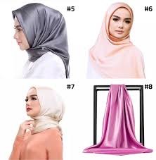 Contact tudung bawal satin on messenger. Hassandra Muslimah Bawal Satin Plain Hijab Silk Tudung Scarf Hsa17 Lazada