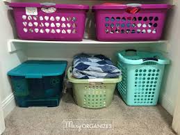 These containers maximize vertical space on a. Peek Inside My Linen Closet Updated Creatingmaryshome Com