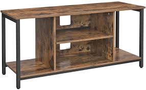Pair the spacious 60 … Amazon Com Vasagle Tv Stand For Tv Up To 50 Inch Tv Cabinet With Open Storage Tv Console Unit With Shelving For Living Room Entertainment Room Industrial Rustic Brown And Black Ultv39bx Furniture