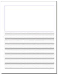 This lined writing paper doesn't have the center guide lines. Writing Paper For Second Grade Lined Five Star Graph Ruled Notebook 4 Line Handwriting Printable Tracing Sheets Alice Hatunisi