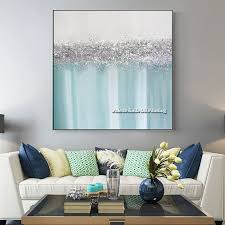 From abstract works to serene landscapes, classic florals to beautiful nature scenes, you'll find a range of framed wall art and colorful wall prints ready to hang up and enjoy. Blue Silver Modern Abstract Hand Painted Oil Painting On Canvas Wall Art Picture For Living Room Home Decoration Painting Calligraphy Aliexpress