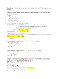 We did not find results for: Doc Cara Cepat Menentukan Rumus Suku Ke N Barisan Aritmetika Achmad Halim Academia Edu
