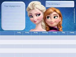 Frozen Sticker Charts