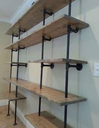 Hemingway Wall Mounted Floor To Ceiling Wall Mount Built In Etsy Bookshelves Diy Wall Bookshelves Wood Bookshelves